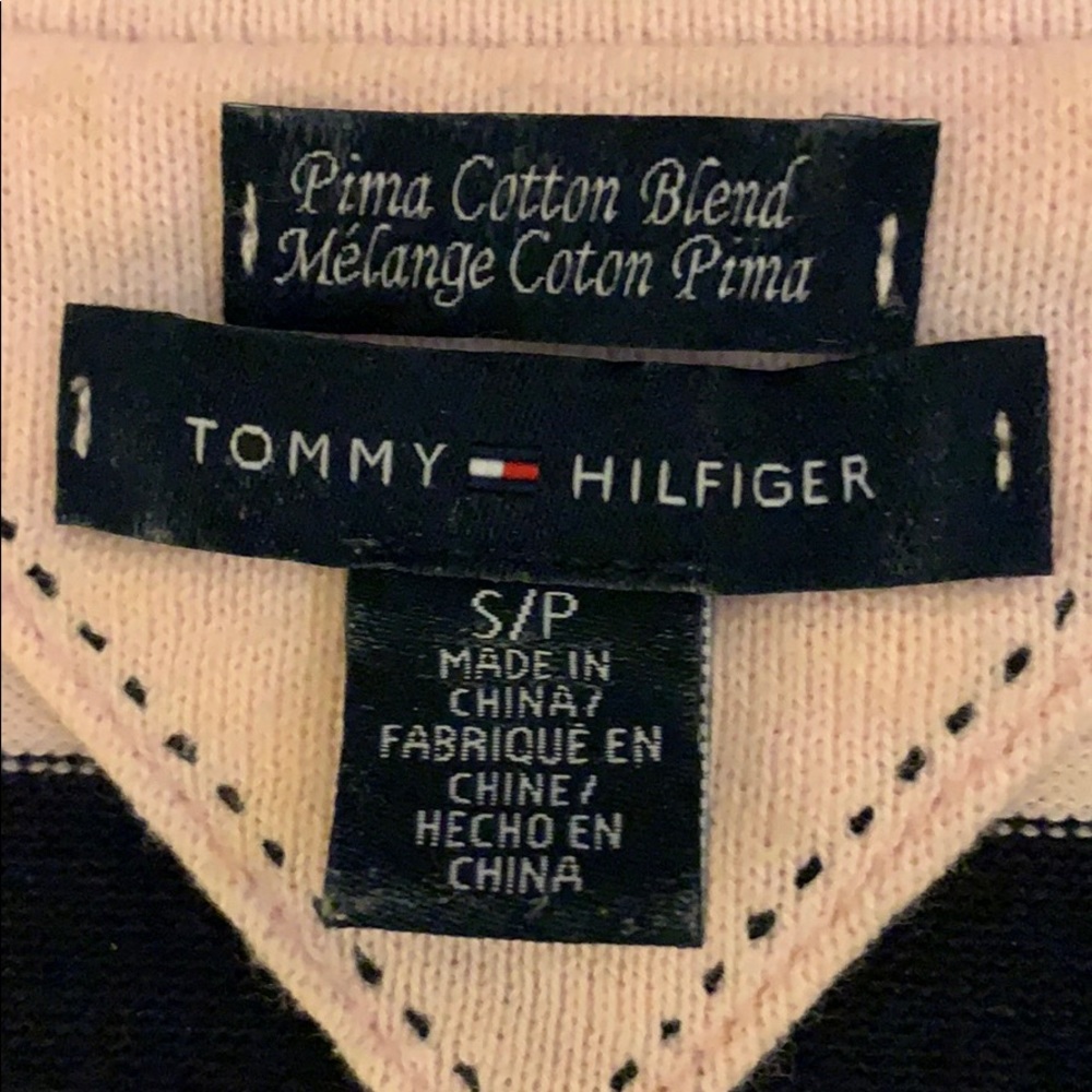 🌸Tommy Hilfiger Pima cotton v neck sweater Small - Picture 3 of 6